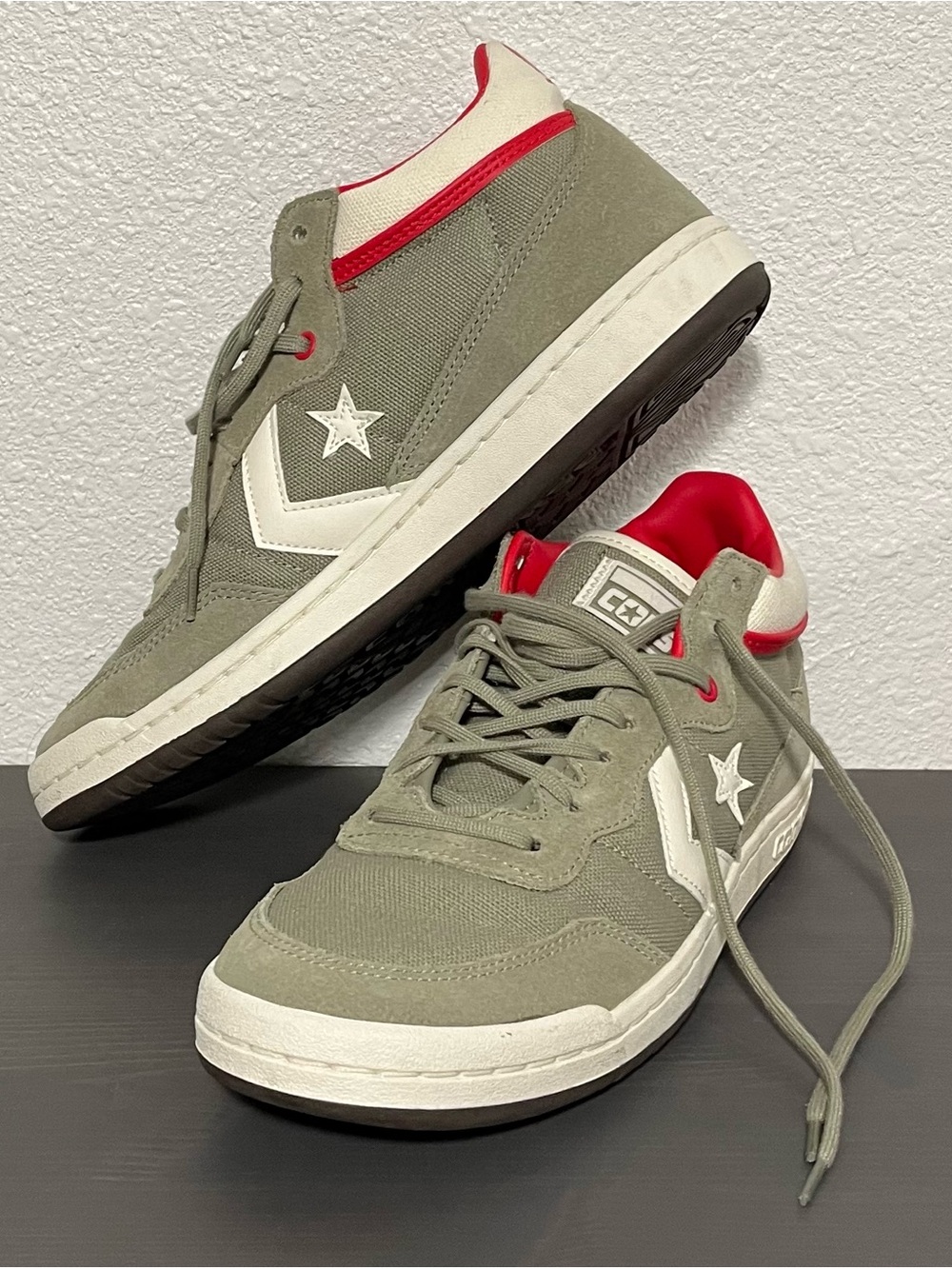 Converse AS-1 Pro Skate Sneakers – Olive & Red